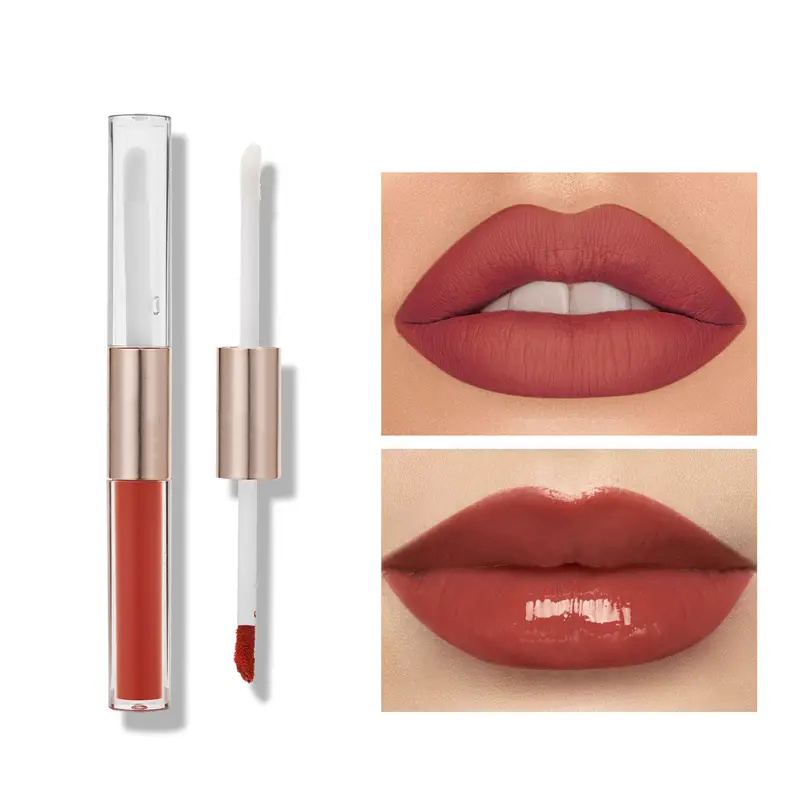 Makeup processing factory | double-head lip glaze OEM processing double-head lip glaze manufacturers