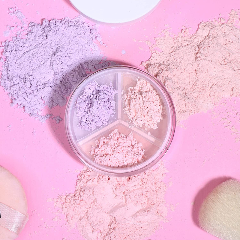 Makeup manufacturers | Three Dispersion Powder Setting Powder Makeup oem processing durable oil control waterproof concealer powder makeup processing manufacturers