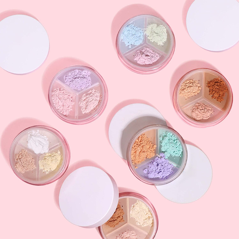 Makeup manufacturers | Three Dispersion Powder Setting Powder Makeup oem processing durable oil control waterproof concealer powder makeup processing manufacturers