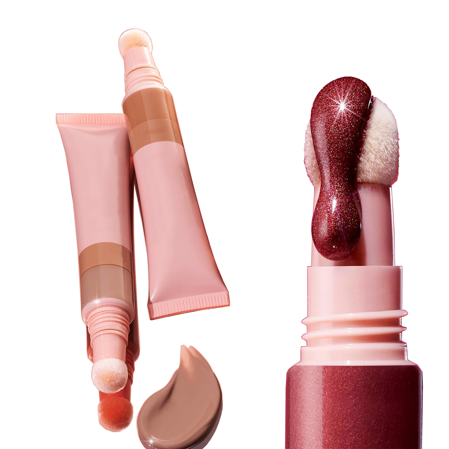 Makeup OEM | Air cushion lip glaze OEM  flocked head lip glaze OEM manufacturer