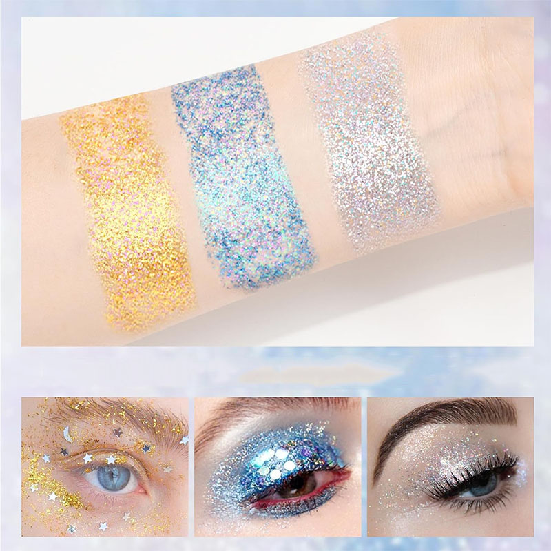 Makeup eye shadow glitter stick processing