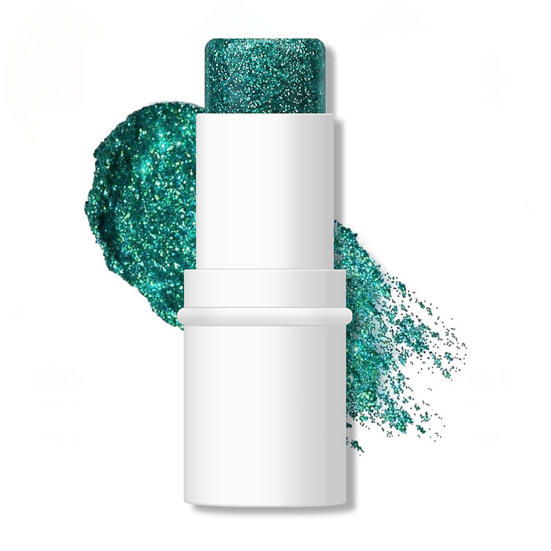 Makeup eye shadow glitter stick processing