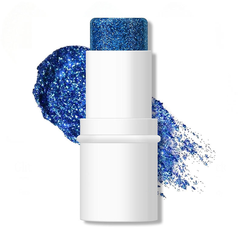 Makeup eye shadow glitter stick processing