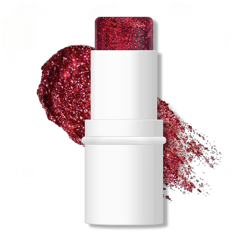 Makeup eye shadow glitter stick processing