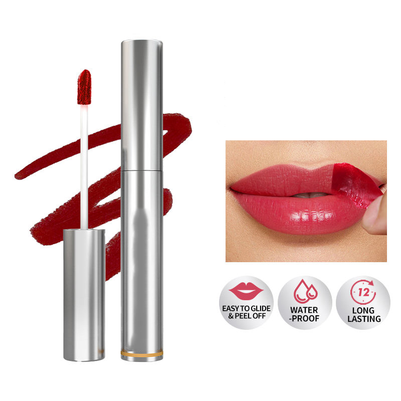Lip cosmetics peel-off lip glaze OEM Matte long-lasting peel-off lipstick ODM manufacturing factory