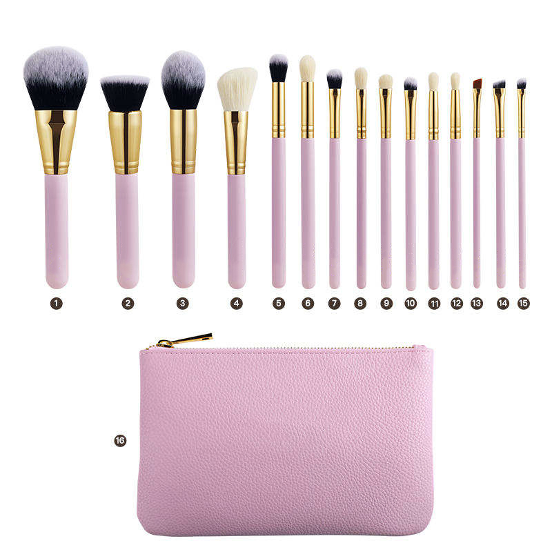 Makeup brushes processing factory   OEM 16 Pieces Makeup brushes Palette private label