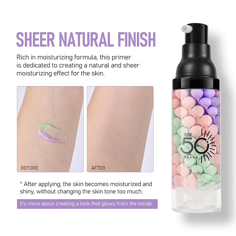 SPF50+ sunscreen primer OEM manufacturer Tricolor primer ODM factory