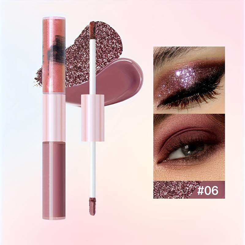 Makeup OEM Factory | Waterproof Liquid Eyeshadow OEM Factory Dual-Head Glitter Eyeshadow Customized Manufacturer