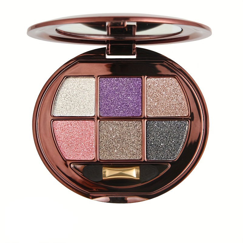Customized makeup factory | 6-color glitter eyeshadow palette processing 6-color eyeshadow palette OEM manufacturer