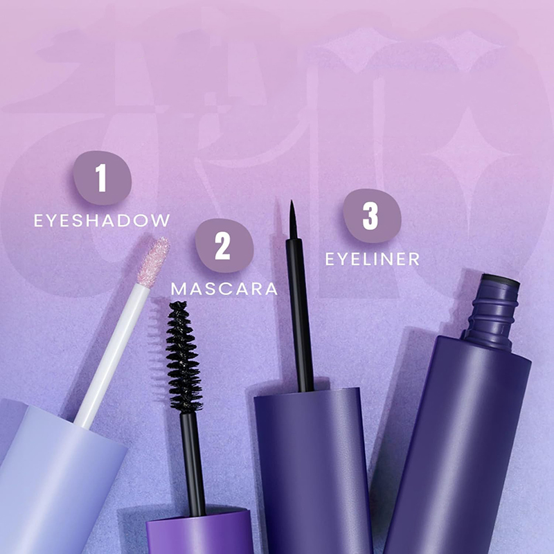 Makeup Manufacturer | 3-in-1 Eyeliner, Mascara and Eyeshadow OEM 3-in-1 Eye Makeup Set Customization