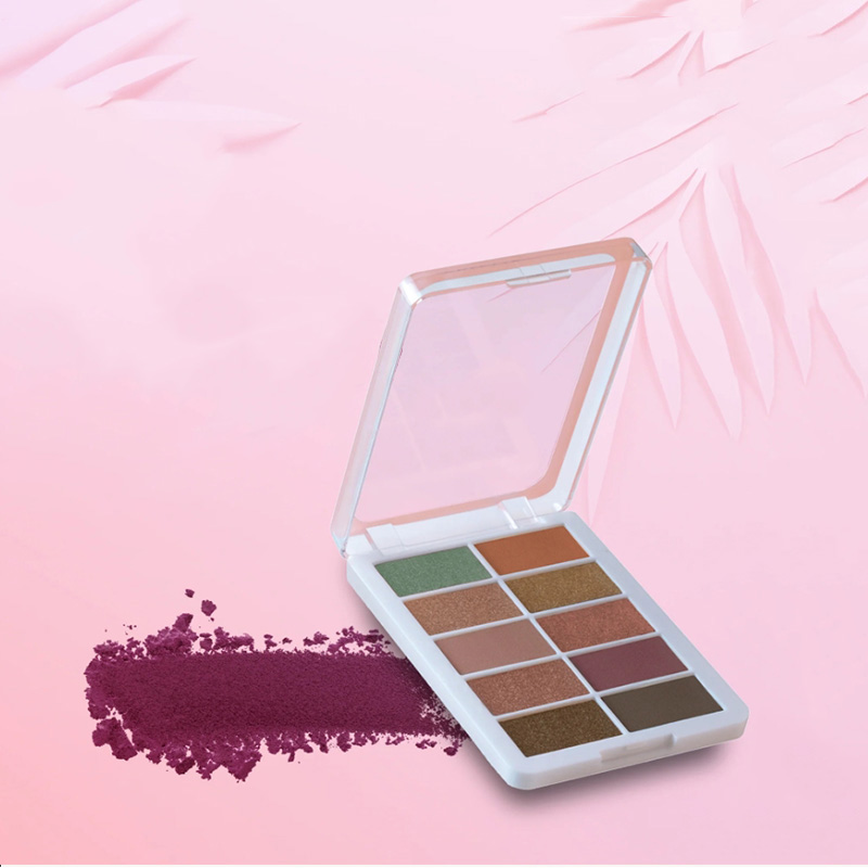 Customized makeup factory | 10-color eye shadow customized factory 10-color pearlescent eye shadow OEM processing
