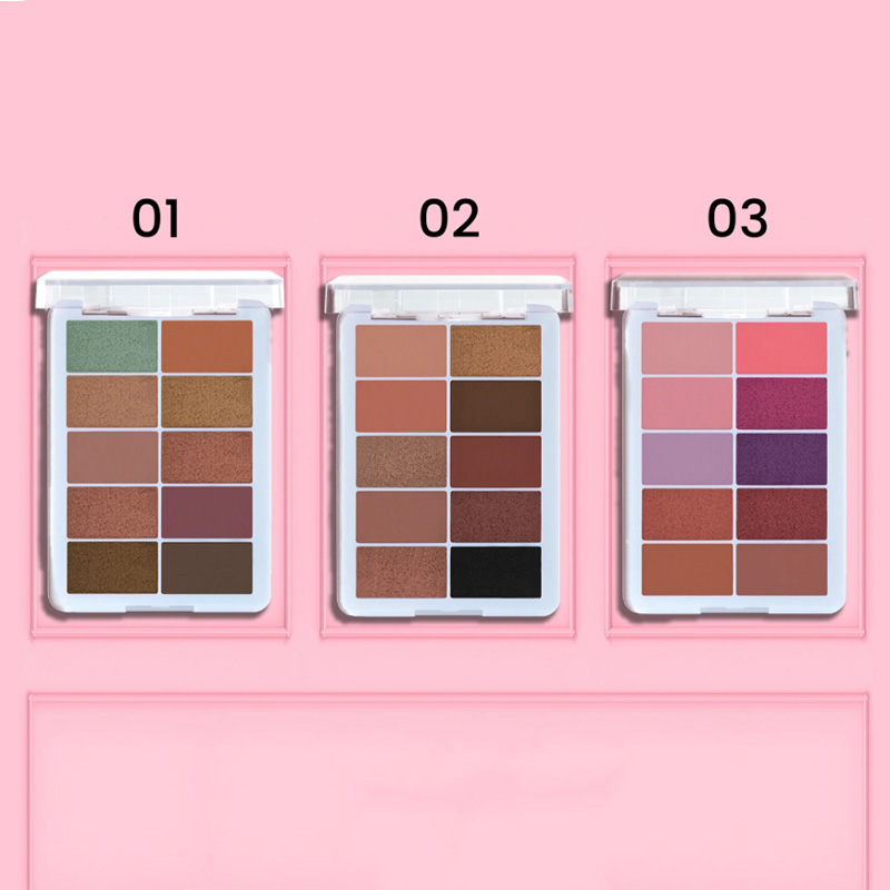 Customized makeup factory | 10-color eye shadow customized factory 10-color pearlescent eye shadow OEM processing