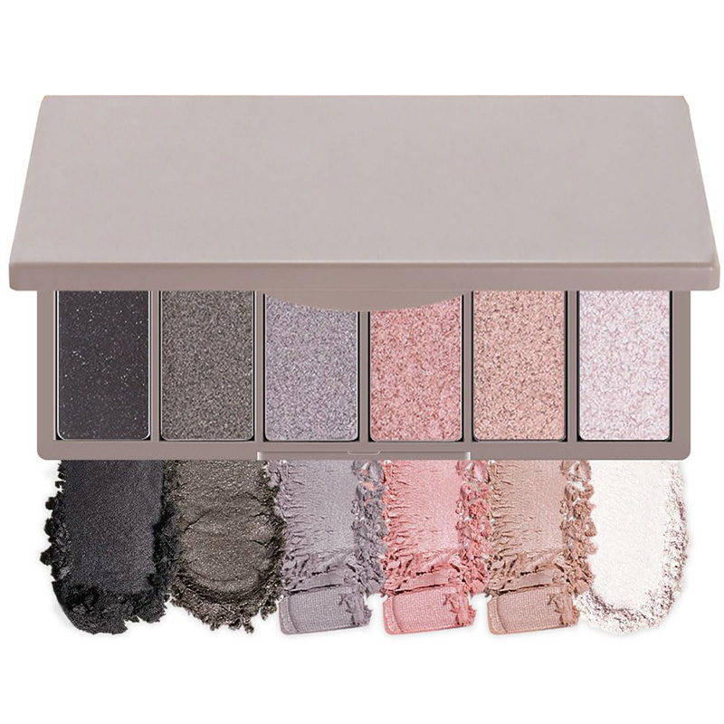  Customized makeup factory | 6-color eyeshadow palette customized processing factory 6-color glitter eyeshadow palette OEM
