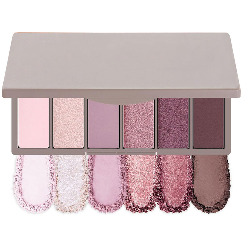  Customized makeup factory | 6-color eyeshadow palette customized processing factory 6-color glitter eyeshadow palette OEM