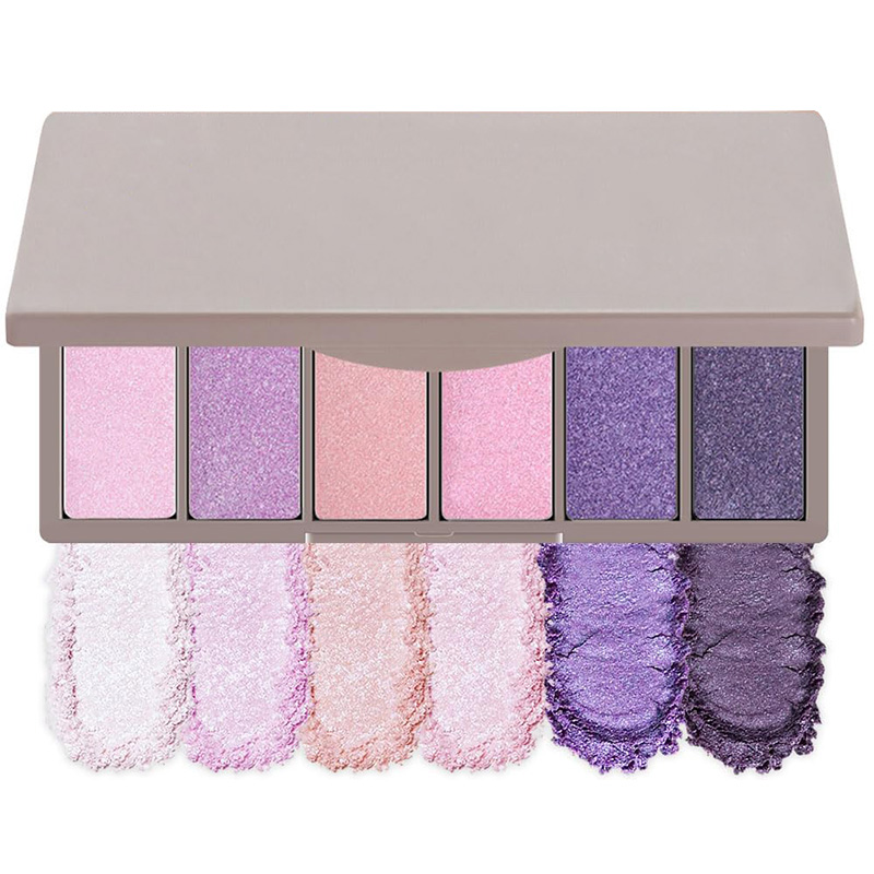  Customized makeup factory | 6-color eyeshadow palette customized processing factory 6-color glitter eyeshadow palette OEM