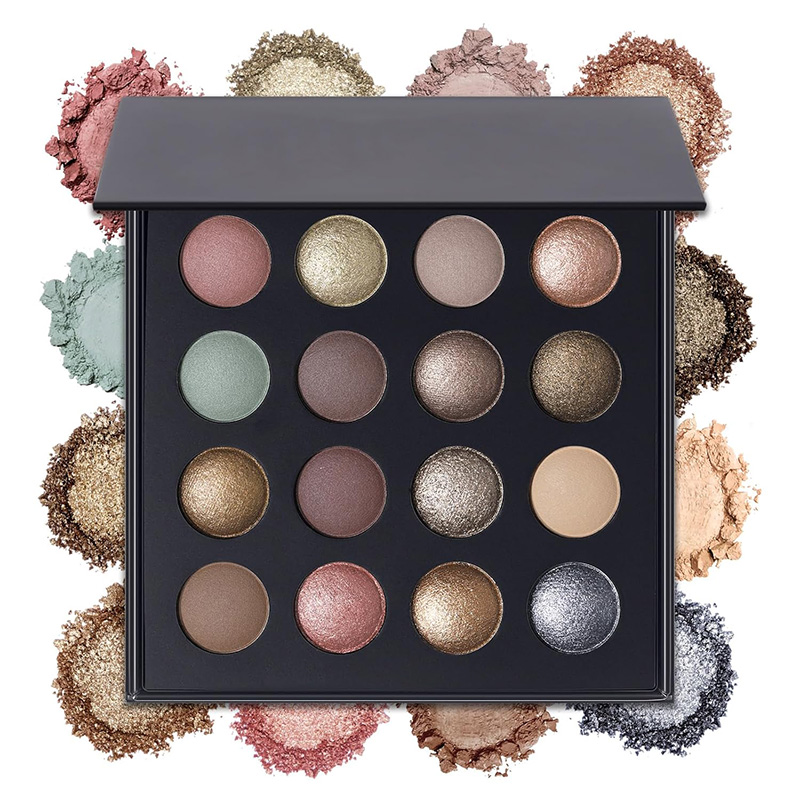 Customized makeup processing manufacturer | 16-color baked eyeshadow palette processing 16-color smoky eyeshadow processing manufacturer