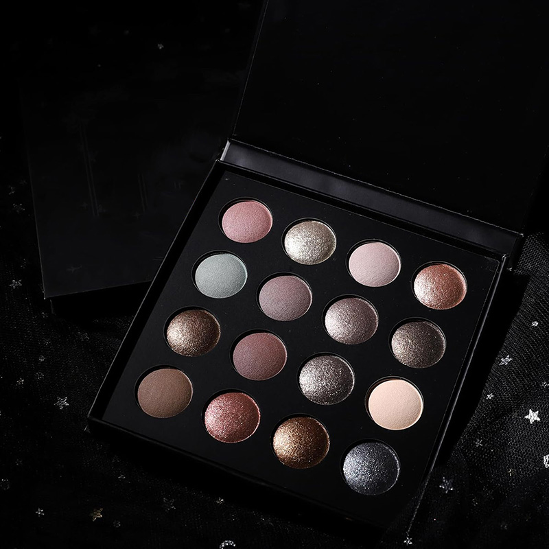 Customized makeup processing manufacturer | 16-color baked eyeshadow palette processing 16-color smoky eyeshadow processing manufacturer