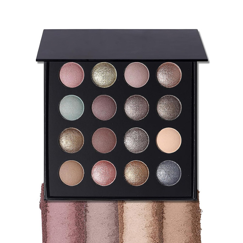 Customized makeup processing manufacturer | 16-color baked eyeshadow palette processing 16-color smoky eyeshadow processing manufacturer