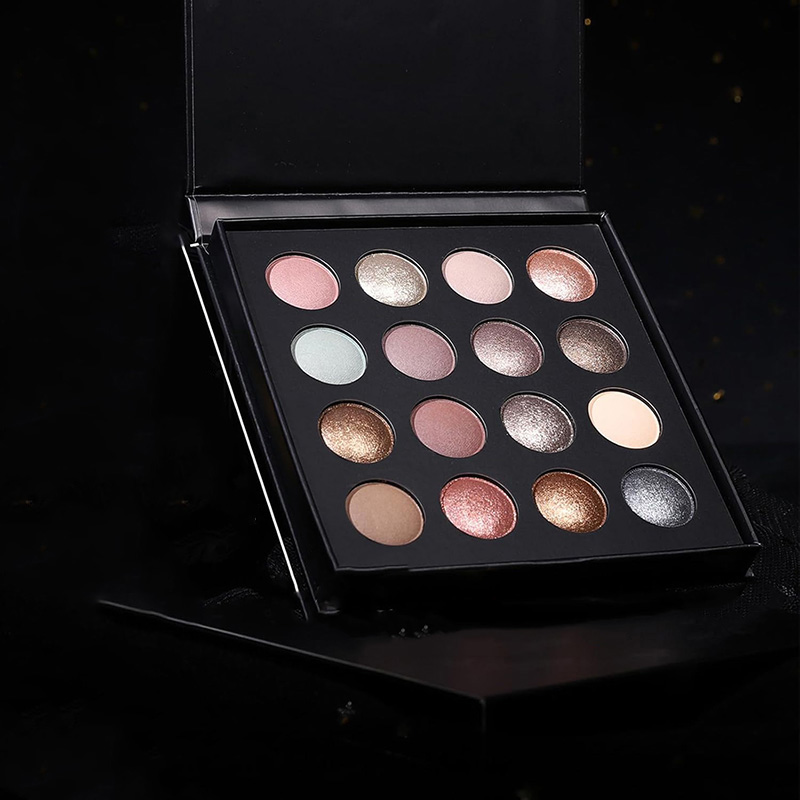 Customized makeup processing manufacturer | 16-color baked eyeshadow palette processing 16-color smoky eyeshadow processing manufacturer