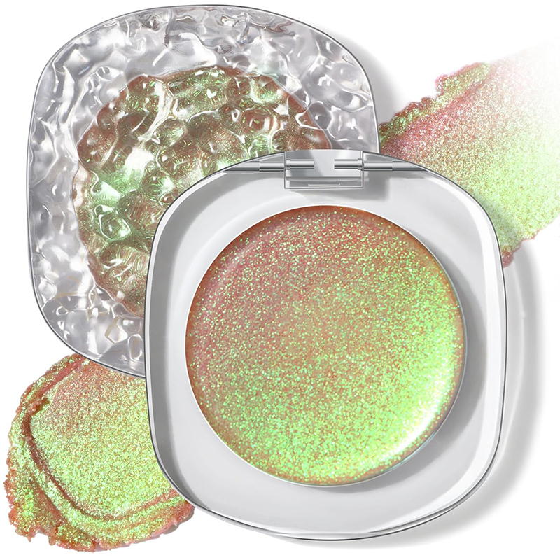 Black and Blue Smoky Glitter Eyeshadow and Lipstick OEM Factory