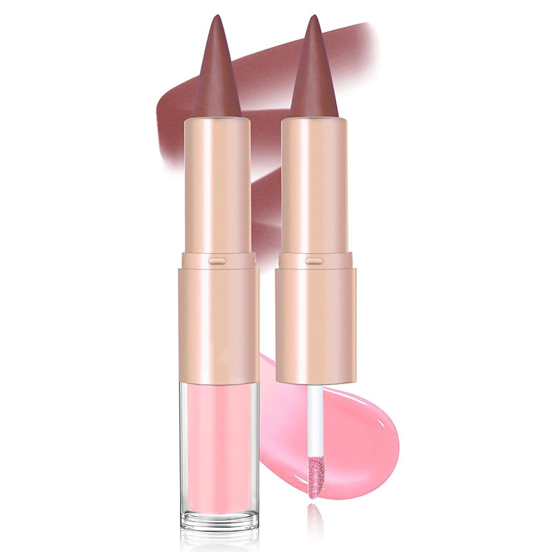 Dual-Ended 2-in-1 Lip Gloss/Lipstick OEM Manufacturing